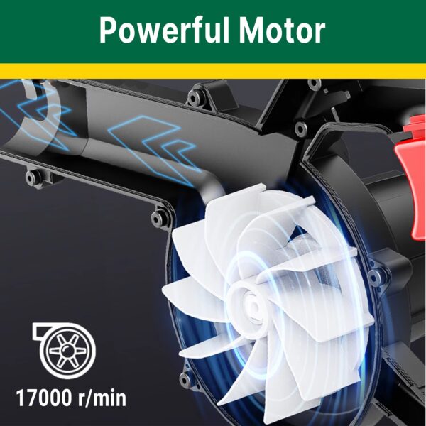 21V Air blower 2-in-1 Blowing & Suction Leaf Blower Dust Collector For Pet Hair Car For Makita 18V Battery - Image 5
