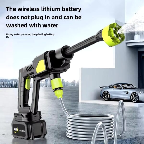 Portable Rechargeable High Pressure Water Gun Wireless Car Wash Machine Home Use Drug Disposal Cleaning Tool Compact Size